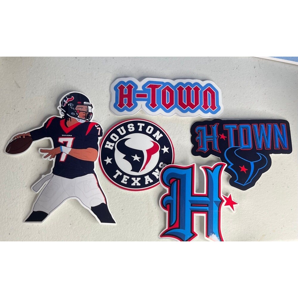 Houston Texans Sticker Pack 5 pcs CJ Stroud Texans Decals NFL sticker lot 5 pack